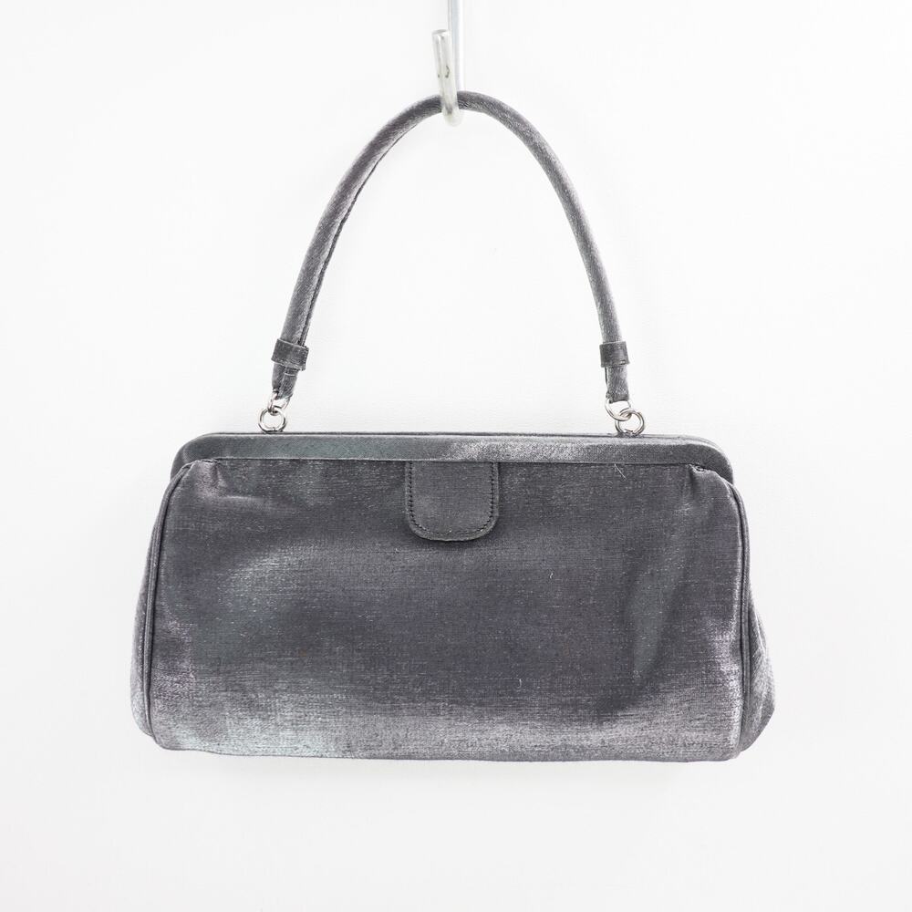 Preston & York Handbag Women Small Gray Satin Lined Purse Shoulder Bag
